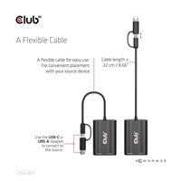Club3D adaptér USB Gen1 Type-C/-A to Dual HDMI (4K/30Hz) / VGA (1080/60Hz)