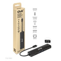 Club3D hub USB-C, 6-in-1 Hub s HDMI 8K30Hz, 2xUSB Type-A, RJ45 a 2xUSB Type-C, Data a PD nabíjení 100W
