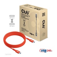 Club3D kabel USB-C, Oboustranný USB-IF Certifikovaný data kabel, Data 480Mb,PD 240W(48V/5A) EPR M/M 2m