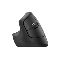 Logitech Lift Vertikální ergonomická myš pro Business, pro leváky, 2.4GHZ/BT, graphite/black