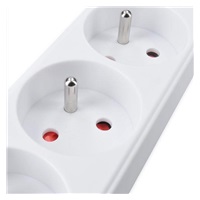 Solight prodlužovací přívod, 3 zásuvky, bílý, 1,5m