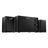 GENIUS reproduktory SW-2.1 350/ 2.1/ 15W/ dřevěné/ černá