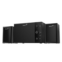 GENIUS reproduktory SW-2.1 350/ 2.1/ 15W/ dřevěné/ černá