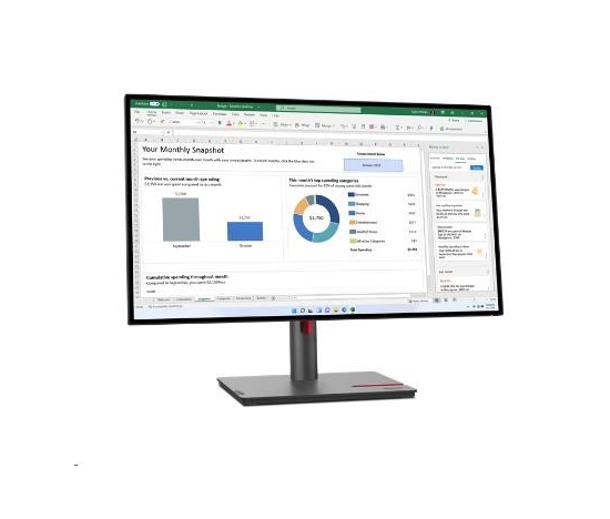 LENOVO LCD ThinkVision P27q-30- 27",IPS,mat,16:9,2560x1440,178/178,4/6/14ms,350cd/m2,1000:1,DP,HDMI,PIVOT,VESA,3Y