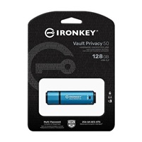 Kingston Flash Disk IronKey 128GB Vault Privacy 50 AES-256 Encrypted, FIPS 197