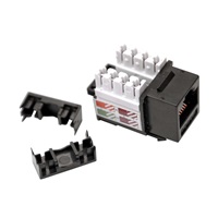 Keystone LEXI-Net Cat5E, UTP, duální svorkovnice, černý s vyvazovacím očkem