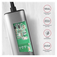 AXAGON ADE-25RC USB-C 3.2 Gen 1 - 2.5 Gigabit Ethernet síťová karta, Realtek 8156, auto install, šedá