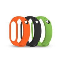 RhinoTech řemínek pro Xiaomi Mi Band 7, (3-pack), černá / oranžová / zelená