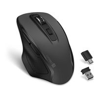 CONNECT IT Dual SmartSwitch bezdrátová myš, USB-A + C (+1x AA baterie zdarma), šedá