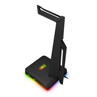 CONNECT IT NEO Stand-It RGB stojánek na sluchátka + USB hub, černá