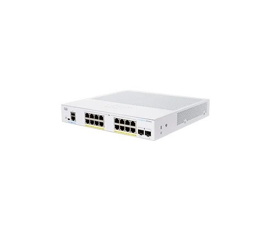 Cisco switch CBS350-16FP-2G-EU (16xGbE,2xSFP,16xPoE+,240W,fanless) - REFRESH