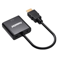 PremiumCord převodník HDMI na VGA se zvukem 3,5mm stereo jack, černá