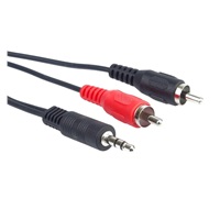 PremiumCord kabel Jack 3.5mm - 2xCINCH, M/M, 1,5m