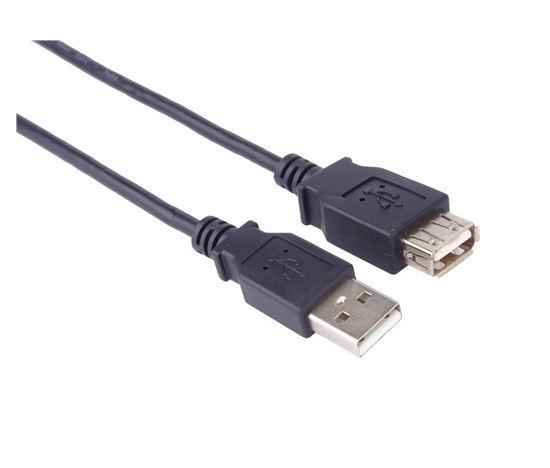 PremiumCord kabel prodlužovací USB 2.0, A-A, 1m, černá