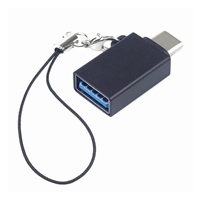 PremiumCord adaptér USB-C male - USB3.0  A female, OTG, černý s očkem na zavěšení