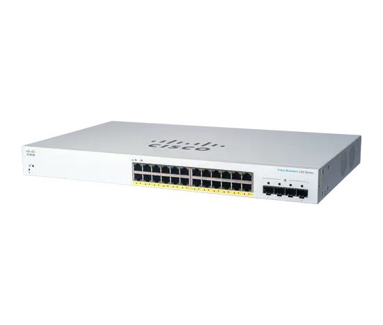 Cisco switch CBS220-24P-4G (24xGbE,4xSFP,24xPoE+,195W) - REFRESH
