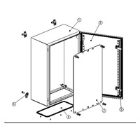 XtendLan 19" univerzální rozvaděč s montážní deskou, krytí IP66, šířka 600mm, hloubka 350mm, výška 760mm, šedý
