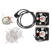 19" ventilace pro nástěnné rozvaděče XtendLan, 2 ventilátory 120mm, napájecí kabel, spojovací materiál