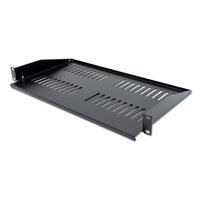 XtendLan 19" předsunutá police s perforací 1U/280mm, nosnost 25kg, černá