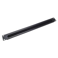 19" vyvazovací panel 1U s kartáčem, černý