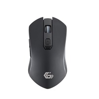 GEMBIRD myš MUSGW-6BL-01, herní, bezdrátová, RGB LED, 3200DPI, USB