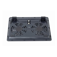 GEMBIRD Podstavec pod notebook NBS-2F15-05, pro notebooky do 15,6", LED, černý