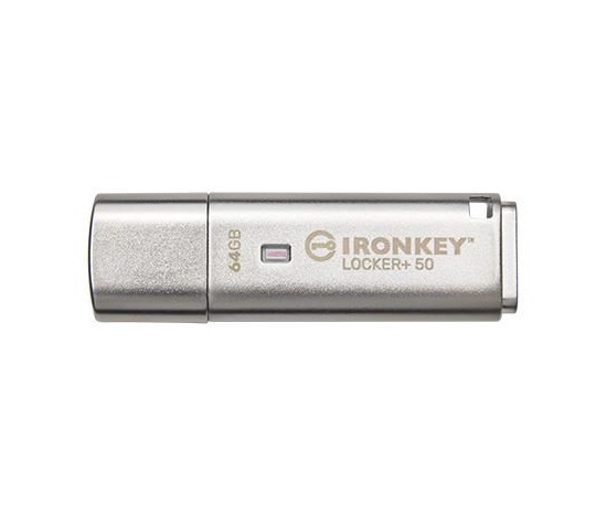 Kingston Flash Disk IronKey 64GB IKLP50 Locker+ 50 AES USB, w/256bit Encryption