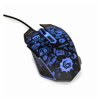 GEMBIRD myš MUS-6B-GRAFIX-01, černá s grafickým potiskem, USB
