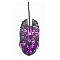 GEMBIRD myš MUS-6B-GRAFIX-01, černá s grafickým potiskem, USB
