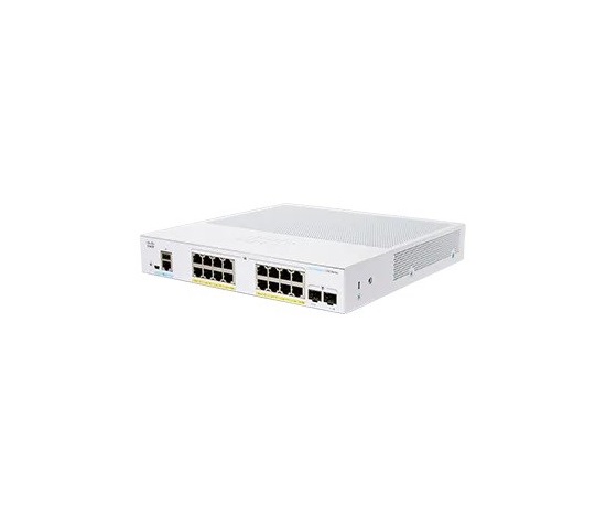 Cisco switch CBS250-16P-2G-UK (16xGbE,2xSFP,16xPoE+,120W,fanless) - REFRESH