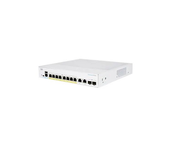 Cisco switch CBS350-8P-2G-UK (8xGbE,2xGbE/SFP combo,8xPoE+,67W,fanless) - REFRESH