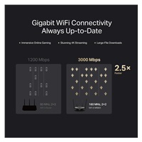 MERCUSYS MR80X WiFi6 router (AX3000,2,4GHz/5GHz, 3xGbELAN,1xGbEWAN)