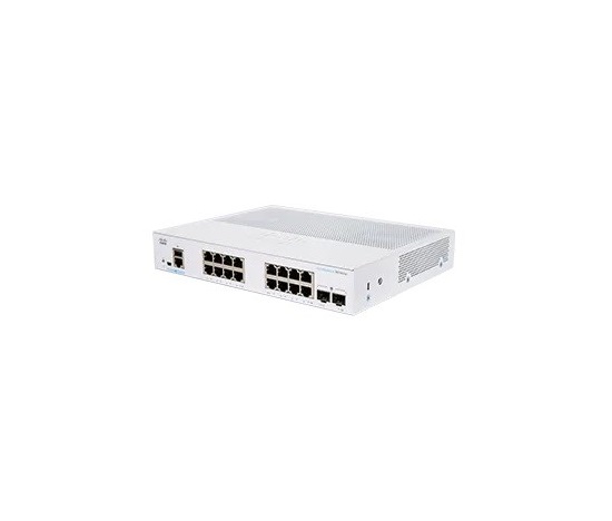 Cisco switch CBS350-16T-2G-UK (16xGbE,2xSFP,fanless) - REFRESH