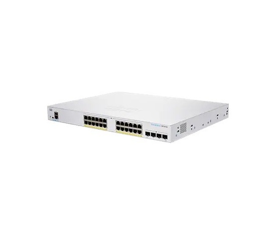 Cisco switch CBS350-24P-4G-EU (24xGbE,4xSFP,24xPoE+,195W,fanless) - REFRESH