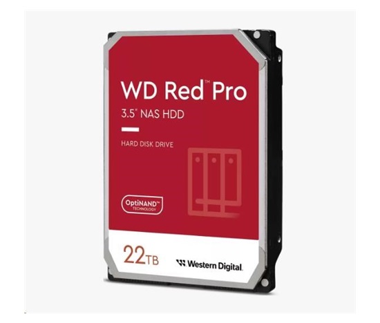 WD RED Pro NAS WD221KFGX 22TB, SATA III 3.5", 512MB 7200RPM, 265MB/s, CMR