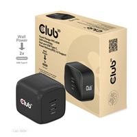 Club3D cestovní nabíječka PPS 45W GAN technologie, Dual port USB Type-C, Power Delivery(PD) 3.0 Support