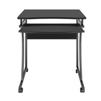 MANHATTAN stůl, s výsuvnou přihrádkou na klávesnici, černá