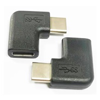 PremiumCord Adaptér USB-C/male - C/female zahnutý 90°