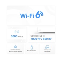 MERCUSYS Halo H80X(3-pack) WiFi6 Mesh (AX3000,2,4GHz/5GHz,3xGbELAN/WAN)