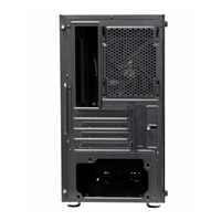 EVOLVEO M4, case mATX, 1x120mm PWM ventilátor, průhledná bočnice, černá
