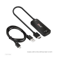 Club3D Adaptér HDMI + Micro USB na USB-C 4K120Hz/8K30Hz, Active Adapter M/F