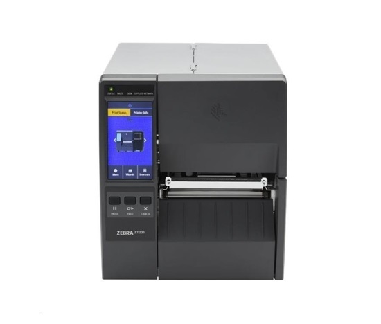 Zebra ZT231, 8 dots/mm (203 dpi), display, EPL, ZPL, ZPLII, USB, USB Host, RS232, BT (BLE), Ethernet