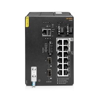 Aruba 4100i 12-port 1GbE (8-port Class 4 POE and 4-port Class 6 POE) 2-port SFP+ DIN Mount Switch JL817A RENEW