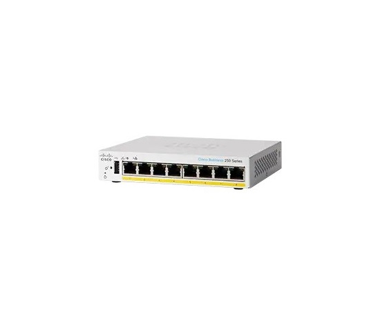 Cisco switch CBS250-8PP-D (8xGbE,8xPoE+,45W,fanless) - REFRESH