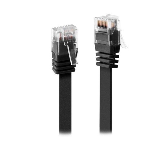 XtendLan patch kabel Cat6, UTP - 20m, černý, plochý