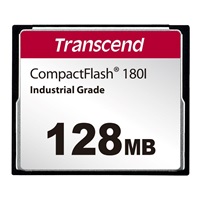 TRANSCEND CompactFlash Card CF180I, 128MB, SLC mode WD-15, Wide Temp.