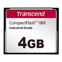 TRANSCEND CompactFlash Card CF180I, 4GB, SLC mode WD-15, Wide Temp.