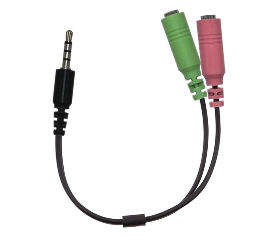 GENIUS audio adaptér 2x female 3,5mm jack na 1x male 3,5" jack