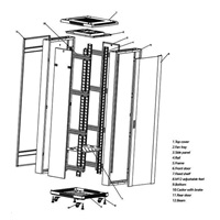 EUROCASE dveře pro rozvaděč GB 6842, přední+zadní