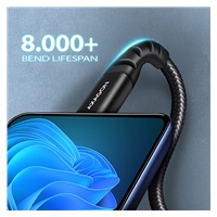 AXAGON BUCM-AM15AB, HQ kabel USB-C <-> USB-A, 1.5m, USB 2.0, 3A, ALU, oplet, černý